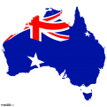 Australia Flag Map