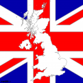 UK Flag Background Map