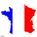 Map and Flag of France, Transparent