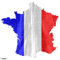 Map and Grunge Flag of France, Transparent