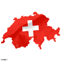 Switzerland Map and Flag 3