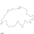 Switzerland White Map