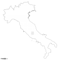 Italy Map, White