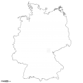 Germany Map, White