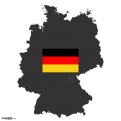 Germany Map with the German Flag