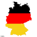 Germany Map with the German Flag 2