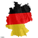 Germany Map with the German Flag 3