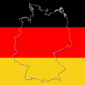 Germany Map on the German Flag