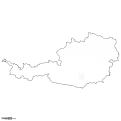Austria Map, White