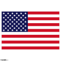 USA Flag, Transparent