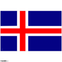 Iceland Flag, Transparent