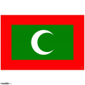 Maldives Flag, PNG