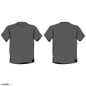 T-Shirt Front and Back - Charcoal