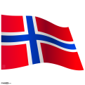 Norwegian Flag Waving