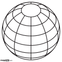 Wireframe Pole Globe