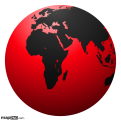 Globe: Africa, Red
