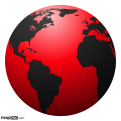 Globe: Atlantic Ocean, Red