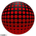 Red and Black Globe