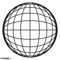 Wireframe PNG Globe