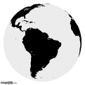 Detailed Globe: South America