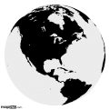 Detailed Globe: North America