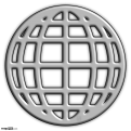 3D Mesh Globe, White