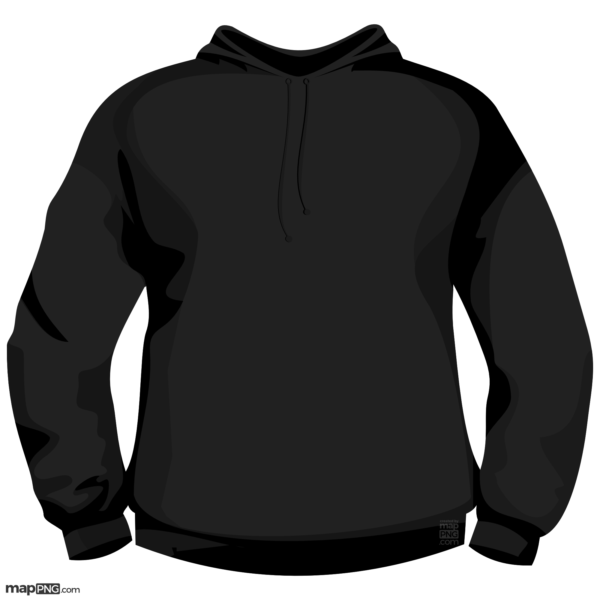 Hoodie Template Black