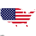 USA Flag Map