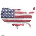 Old Flag USA Map