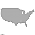 Embossed USA Map