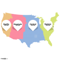 US Time Zones Map