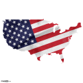 USA Map Flag