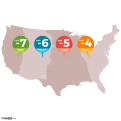 USA Time Zones Map 2