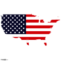 USA Flag Map