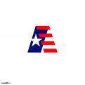 Original Letter A American Flag Logo