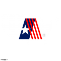 Original Letter A American Flag Logo 2