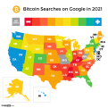 USA Map of Bitcoin Interest