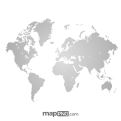 Fish eye grey world map