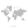 Grey, transparent world map