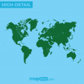 Regular high detail world map