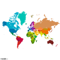 Full Color, Detailed World Map with Countries
