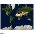 World Map, NASA Blue Marble, Solid