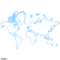Detailed World Map, White